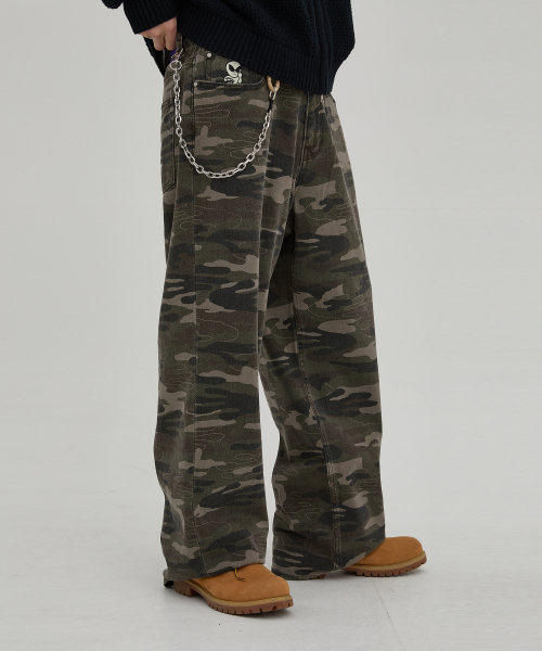 HOODHOOD（フッドフッド）の「HDチェーン刺繍デニムパンツカモ（デニムパンツ・レディース・その他・1/2/3/4）」の7枚目の写真