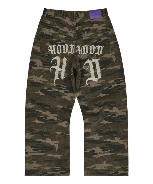 HOODHOOD（フッドフッド）の「HDチェーン刺繍デニムパンツカモ（デニムパンツ・レディース・その他・1/2/3/4）」の6枚目の写真