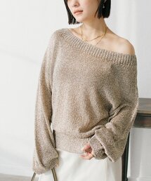 RIVE DROITE | 【ワンショルやオフショルにも！】ペーパーMIXニット(ニット/セーター)