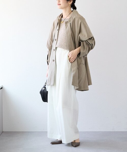 RIVE DROITE（リヴドロワ）の「【ワンショルやオフショルにも！】ペーパーMIXニット（ニット/セーター・レディース・ベージュ/イエロー/ブルー・FREE）」の22枚目の写真