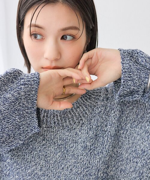 RIVE DROITE（リヴドロワ）の「【ワンショルやオフショルにも！】ペーパーMIXニット（ニット/セーター・レディース・ベージュ/イエロー/ブルー・FREE）」の11枚目の写真