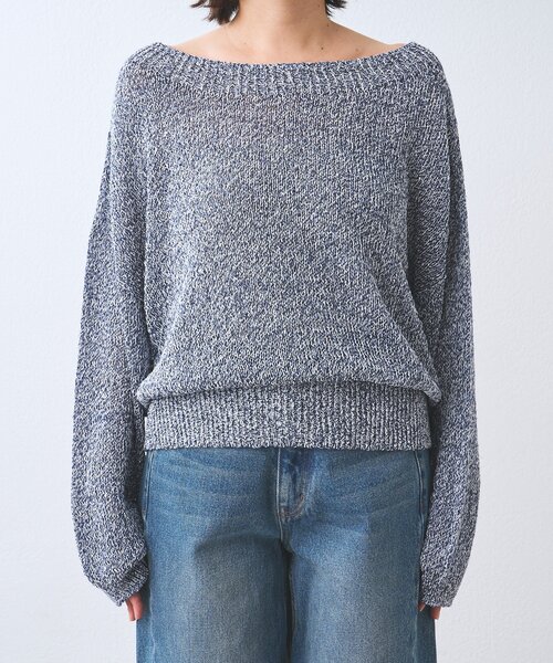 RIVE DROITE（リヴドロワ）の「【ワンショルやオフショルにも！】ペーパーMIXニット（ニット/セーター・レディース・ベージュ/イエロー/ブルー・FREE）」の10枚目の写真