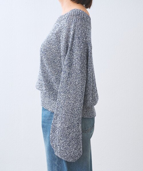 RIVE DROITE（リヴドロワ）の「【ワンショルやオフショルにも！】ペーパーMIXニット（ニット/セーター・レディース・ベージュ/イエロー/ブルー・FREE）」の9枚目の写真