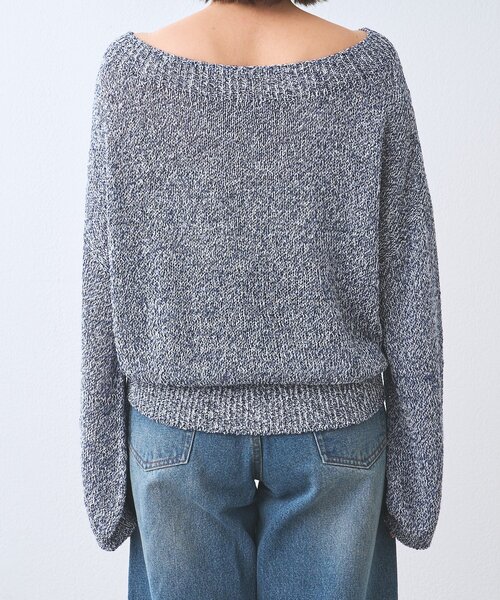 RIVE DROITE（リヴドロワ）の「【ワンショルやオフショルにも！】ペーパーMIXニット（ニット/セーター・レディース・ベージュ/イエロー/ブルー・FREE）」の8枚目の写真