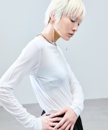 HEREIAM | 【HEREIAM】ギャザースリーブシアープルオーバー(Tシャツ/カットソー)