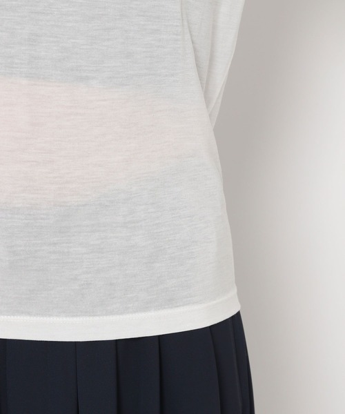 HEREIAM（ヘレイアム）の「【HEREIAM】ギャザースリーブシアープルオーバー（Tシャツ/カットソー・レディース・ブラック/ホワイト・FREE）」の18枚目の写真