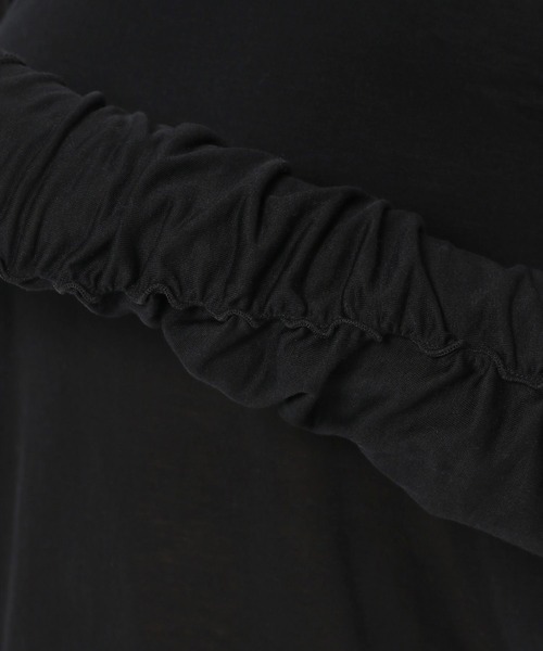 HEREIAM（ヘレイアム）の「【HEREIAM】ギャザースリーブシアープルオーバー（Tシャツ/カットソー・レディース・ブラック/ホワイト・FREE）」の20枚目の写真