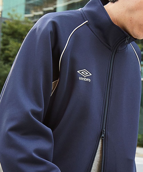 UMBRO/アンブロ 別注 ワンポイントロゴ刺繍 パイピング ラグラン