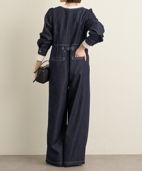 Omekashi（オメカシ）の「パフスリーブデニムオールインワン（サロペット/オーバーオール・レディース・ブルー/ネイビー・38/36）」の11枚目の写真