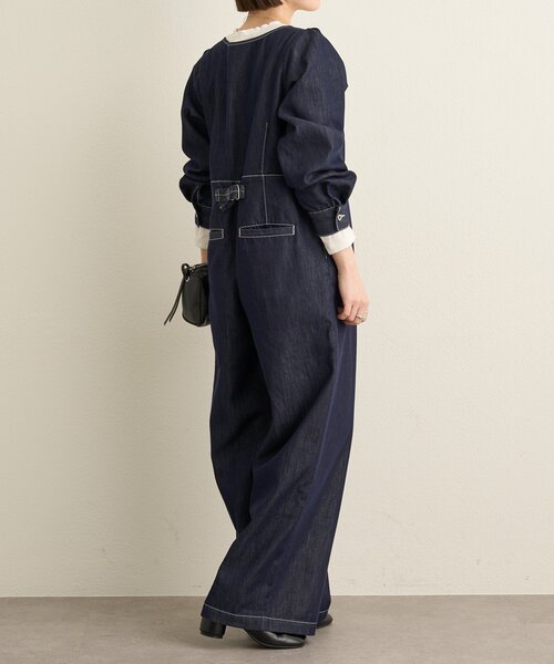 Omekashi（オメカシ）の「パフスリーブデニムオールインワン（サロペット/オーバーオール・レディース・ブルー/ネイビー・38/36）」の12枚目の写真