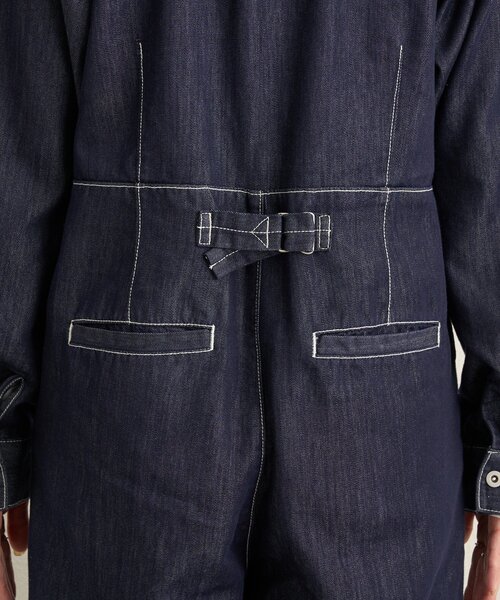 Omekashi（オメカシ）の「パフスリーブデニムオールインワン（サロペット/オーバーオール・レディース・ブルー/ネイビー・38/36）」の5枚目の写真