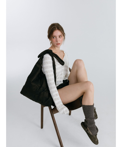 MOIFAIRE（モイフェア）の「SOFT ROUND ORGANZA BAG / BLACK（ショルダーバッグ・レディース・その他・ONE SIZE）」の2枚目の写真