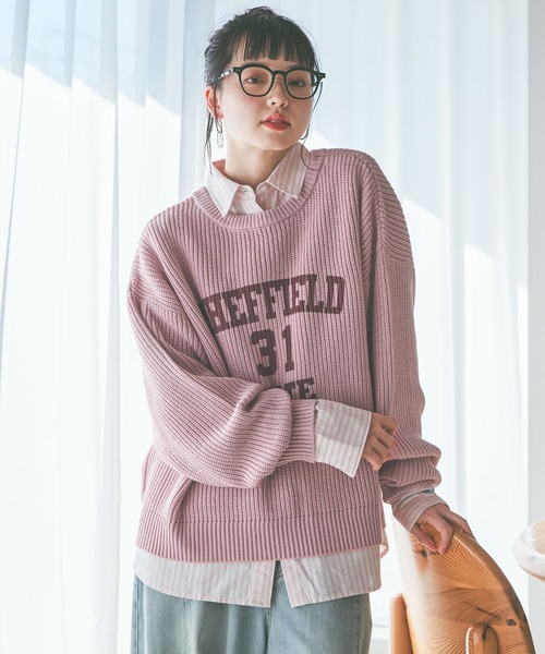 niko and...（ニコアンド）の「2WAYアソートプリントニット（ニット/セーター・レディース・アイボリー/グレー/ネイビー/ピンク・LARGE/MEDIUM）」の15枚目の写真