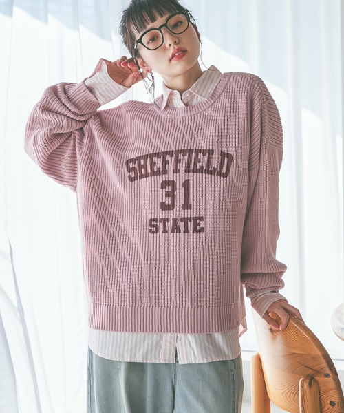 niko and...（ニコアンド）の「2WAYアソートプリントニット（ニット/セーター・レディース・アイボリー/グレー/ネイビー/ピンク・LARGE/MEDIUM）」の16枚目の写真