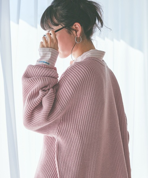 niko and...（ニコアンド）の「2WAYアソートプリントニット（ニット/セーター・レディース・アイボリー/グレー/ネイビー/ピンク・LARGE/MEDIUM）」の17枚目の写真