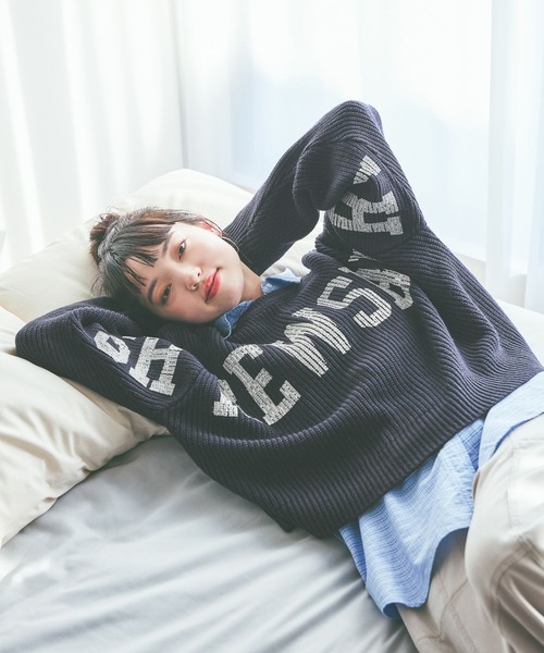 niko and...（ニコアンド）の「2WAYアソートプリントニット（ニット/セーター・レディース・アイボリー/グレー/ネイビー/ピンク・LARGE/MEDIUM）」の10枚目の写真