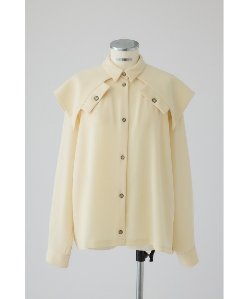 RIM.ARK(リムアーク)の「Flap design JK like SH フラップデザイン ジャケットライクシャツ(シャツ/ブラウス・レディース・ブラック/アイボリー/ネイビー・FREE)」の1枚目の写真