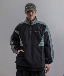 BURNING CAPONE（バーニングカポネ）の「BCパターンラインアノラック ブラック（ナイロンジャケット）」