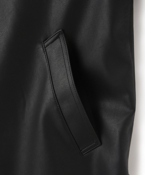 ADAM ET ROPE'（アダムエロペ）の「シンセティックレザースタンドネックブルゾン（ブルゾン・レディース・ブラック/キナリ・FREE）」の9枚目の写真