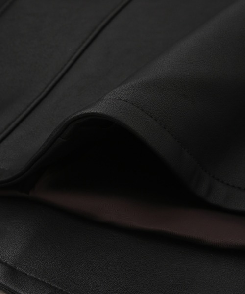 ADAM ET ROPE'（アダムエロペ）の「シンセティックレザースタンドネックブルゾン（ブルゾン・レディース・ブラック/キナリ・FREE）」の11枚目の写真