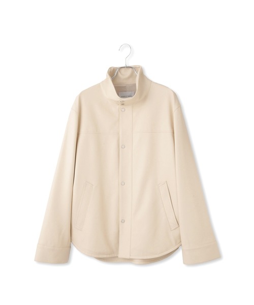 ADAM ET ROPE'（アダムエロペ）の「シンセティックレザースタンドネックブルゾン（ブルゾン・レディース・ブラック/キナリ・FREE）」の13枚目の写真