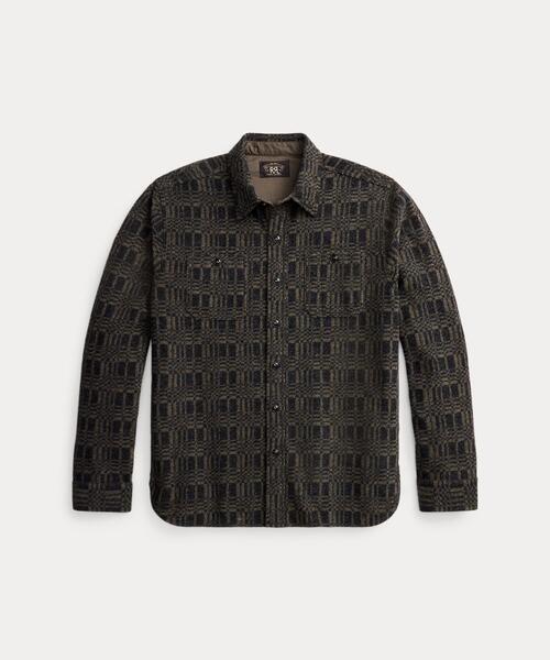 JACKET KNIT Wool blend — вельветовый рабочий кардиган (JAGUARD KNIT)