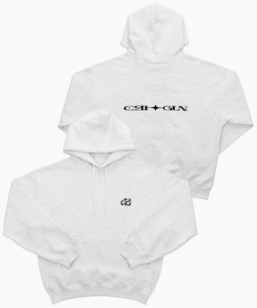 セール】ESSENTIAL HOODIE WHITE MELANGE（パーカー）｜CRIGUN