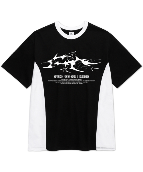 MILLION DAY(ミリオンデイ)の「MILLION Fervor 配色半袖Tシャツ(Tシャツ/カットソー・メンズ・その他・XL/M/L)」の1枚目の写真