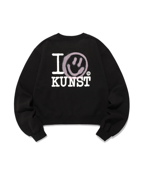 ISTKUNST（イストクンスト）の「I SMILEY KUNST SWEATSHIRTS_BLACK(IK2FSMM443A)（スウェット・レディース・ブラック・M/S）」の2枚目の写真