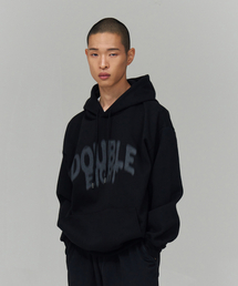 DOUBLE EIGHT（ダブルエイト）の「スプレーロゴフードパーカー（ブラック）（パーカー）」