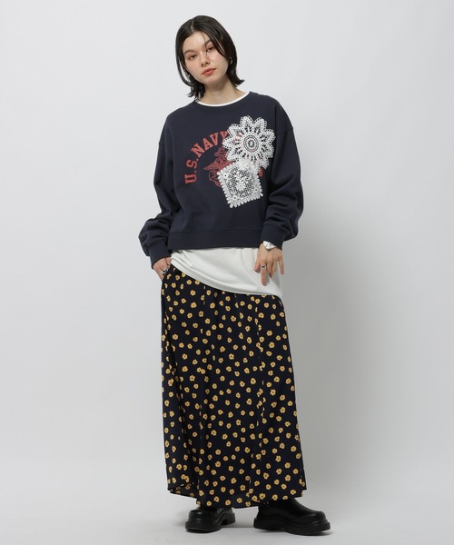 niko and...（ニコアンド）の「プリントパネルスカート（スカート・レディース・ライトベージュ/ネイビー/チャコール・FREE）」の10枚目の写真