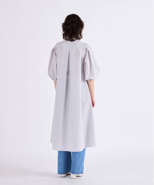 Marilyn Moon(マリリンムーン)の「pin tuck lace flare one-piece(シャツワンピース・レディース・グレー/ネイビー/ミント/ホワイト・FREE)」の10枚目の写真