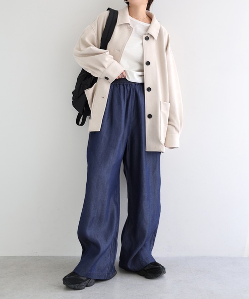 andme(アンドミー)の「テンセルデニムイージーワイドパンツ(デニムパンツ・レディース・ケミカルウォッシュ/インディゴブルー・L/M)」の21枚目の写真