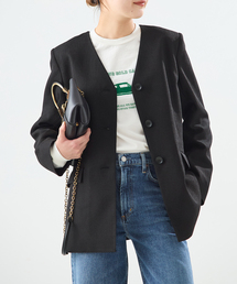 journal standard L'essage | リノオックス Vネックジャケット(ノーカラージャケット)