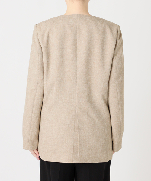 journal standard L'essage（ジャーナルスタンダードレサージュ）の「リノオックス Vネックジャケット（ノーカラージャケット・レディース・ブラック/アイボリー・FREE）」の17枚目の写真