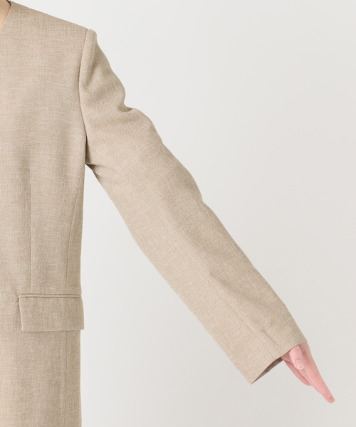 journal standard L'essage（ジャーナルスタンダードレサージュ）の「リノオックス Vネックジャケット（ノーカラージャケット・レディース・ブラック/アイボリー・FREE）」の19枚目の写真