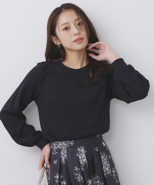 index（インデックス）の「レース衿付きピケジャージトップス【洗濯機OK】（Tシャツ/カットソー・レディース・グリーン系/ネイビー/ホワイト系5・42/40/38/36）」の14枚目の写真