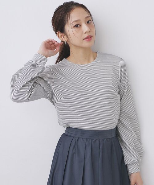 index（インデックス）の「レース衿付きピケジャージトップス【洗濯機OK】（Tシャツ/カットソー・レディース・グリーン系/ネイビー/ホワイト系5・42/40/38/36）」の22枚目の写真