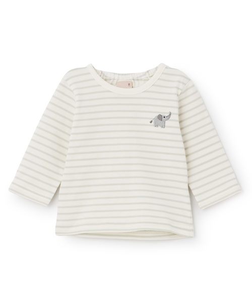 petit main（プティマイン）の「【GOODPRICE】長袖Tシャツ（その他ベビーウェア・キッズ・オフホワイト/ネイビー/カラフル/ライトグリーン/ピンク/ライトブルー・80ｃｍ/70cm）」の3枚目の写真