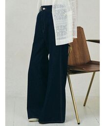 LAGUNAMOON | センタープレスワイドフレアデニムパンツ(デニムパンツ)