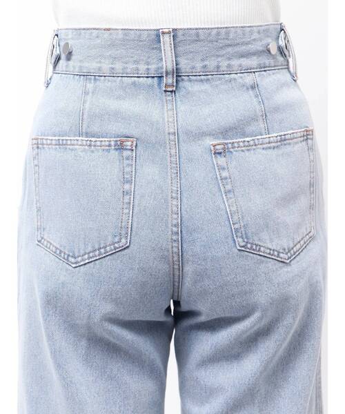 LAGUNAMOON（ラグナムーン）の「センタープレスワイドフレアデニムパンツ（デニムパンツ・レディース・インディゴブルー/ライトブルー・MEDIUM/SMALL）」の9枚目の写真