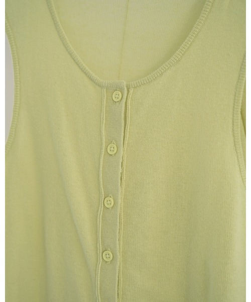 anuke（アンヌーク）の「Cotton Layered Cardigan（カーディガン/ボレロ・レディース・ライトグリーン/チャコールグレー・FREE）」の9枚目の写真