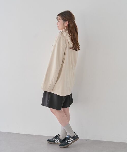 earth music&ecology（アースミュージックアンドエコロジー）の「CPOシャツジャケット（ブルゾン・レディース・ブラック/ホワイト系その他2/ブラウン・FREE）」の10枚目の写真