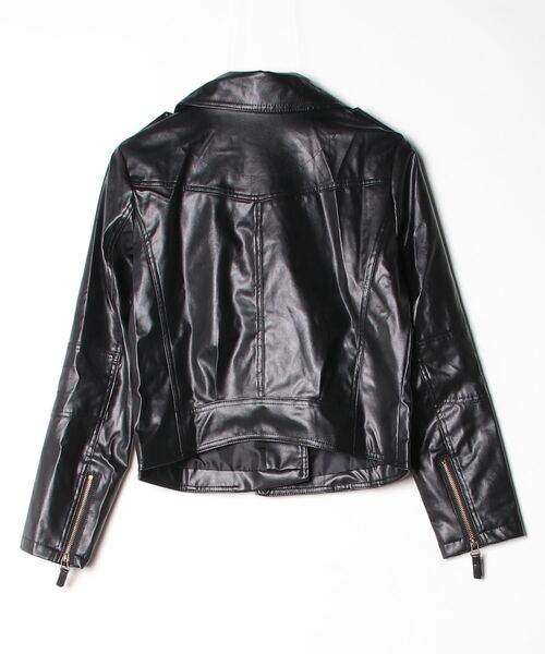 gossip!ロサンゼルス(ゴシップロサンゼルス)の「合成皮革ショート丈 ライダースジャケット(ライダースジャケット・レディース・ブラック・L/S/M/XL/XXL/3XL)」の18枚目の写真