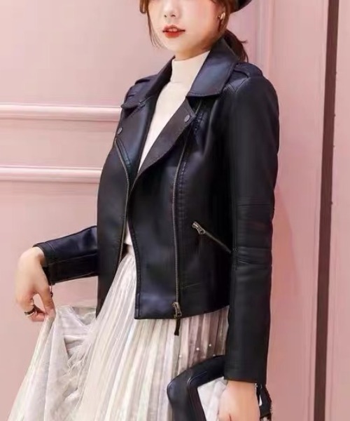 gossip!ロサンゼルス(ゴシップロサンゼルス)の「合成皮革ショート丈 ライダースジャケット(ライダースジャケット・レディース・ブラック・L/S/M/XL/XXL/3XL)」の9枚目の写真