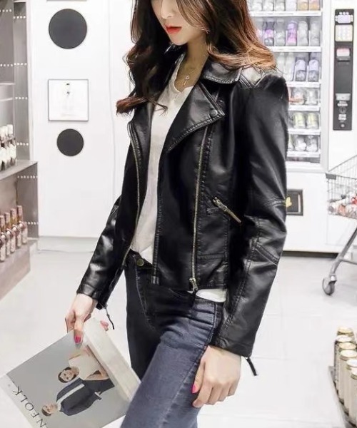 gossip!ロサンゼルス(ゴシップロサンゼルス)の「合成皮革ショート丈 ライダースジャケット(ライダースジャケット・レディース・ブラック・L/S/M/XL/XXL/3XL)」の17枚目の写真