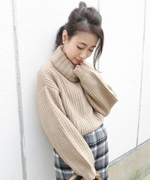 Chico | 【who's who Chico】オフタートル方畦ニットプルオーバー(ニット/セーター)