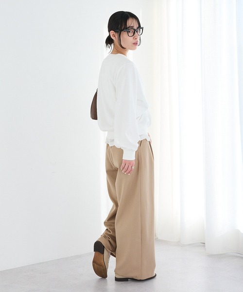 CRAFT STANDARD BOUTIQUE(クラフトスタンダードブティック)の「ミニ裏毛ツイストプルオーバー◆(スウェット・レディース・ライトピンク/オフホワイト/杢グレー・FREE)」の18枚目の写真