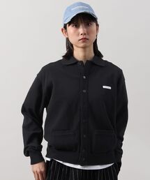 FFEIN（フェイン）の「【FFEIN（フェイン）】ワンポイント襟付きダブルリブニットカーディガン / ニット カーディガン ダブルリブ  ポケット（カーディガン/ボレロ）」