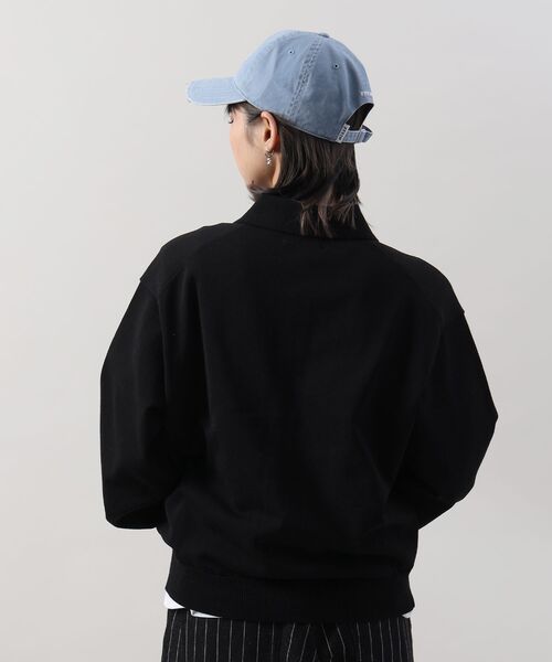 FFEIN(フェイン)の「【FFEIN(フェイン)】ワンポイント襟付きダブルリブニットカーディガン / ニット カーディガン ダブルリブ ポケット(カーディガン/ボレロ・メンズ・ブラック/ミント/ネイビー/ライトグレー・SMALL/MEDIUM/LARGE)」の13枚目の写真